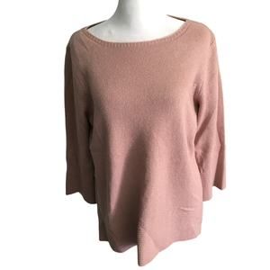 Benedetta B Pink Wool-Cashmere Sweater Size L - Minimalist, Cozy, Elegant